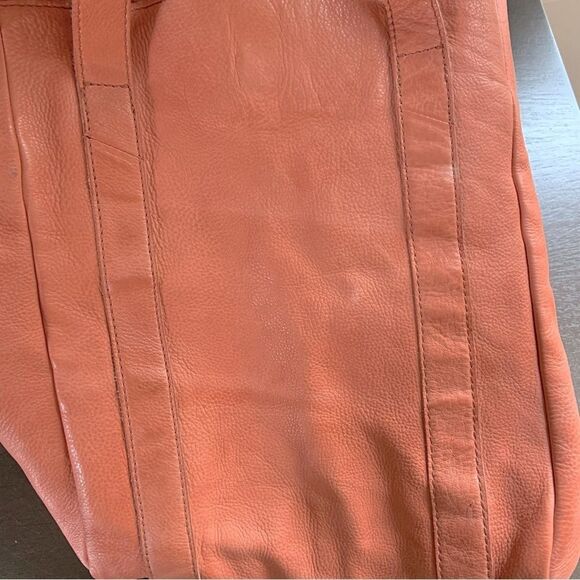 FREE PEOPLE Leslie Leather Tote Tiger Red Bag - Picture 11 of 16